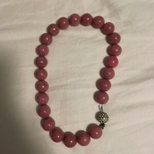 Beautiful bright violet purple beaded necklace